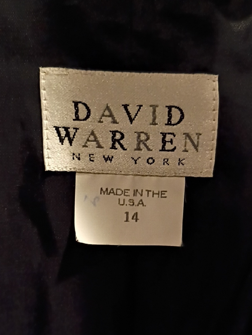 David Warren New York Black and White 2-pc Dress Suit